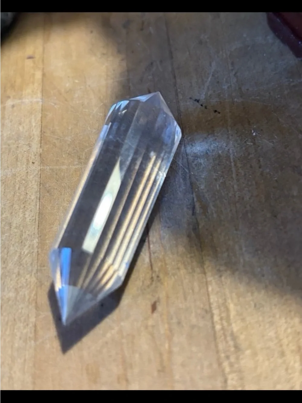 Clear Double-Terminated Quartz Point - Picture 2 of 4